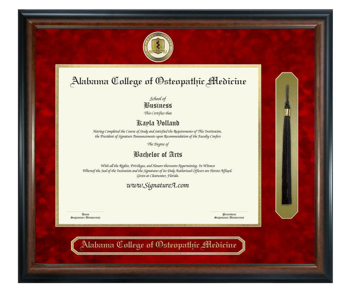 Alabama College of Osteopathic Medicine Diploma Frame (SNT)