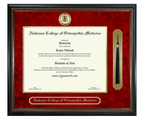 Alabama College of Osteopathic Medicine Diploma Frame (SNT)