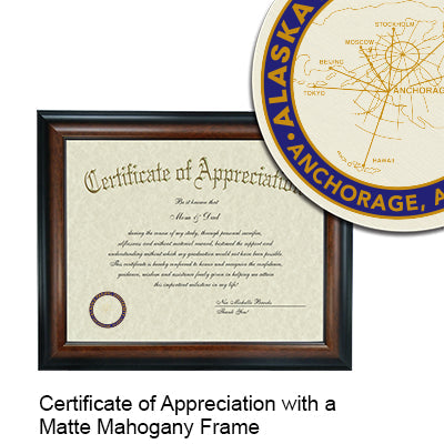 Alaska Pacific University Certificate with Frame