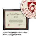Aquinas College Certificate with Frame