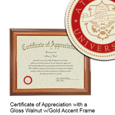 Atlantis University Certificate with Frame