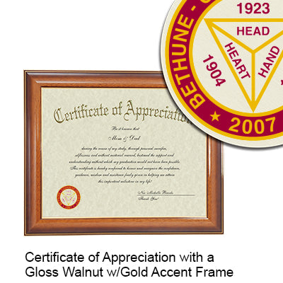 Bethune-Cookman University Certificate with Frame