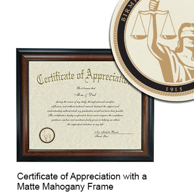 Birmingham School of Law Certificate with Frame