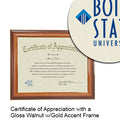 Boise State University Certificate with Frame