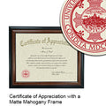Boston University Certificate with Frame