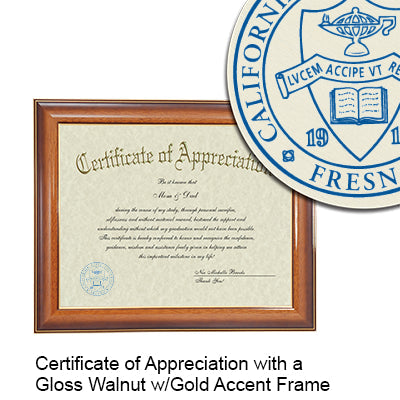 California State University - Fresno Certificate with Frame