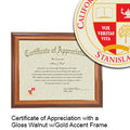 California State University - Stanislaus Certificate with Frame