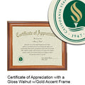 California State University, Sacramento Certificate with Frame