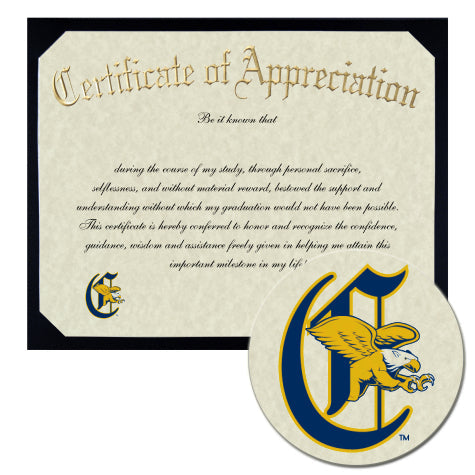 Canisius College Certificate of Appreciation