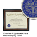 Capital University Certificate with Frame