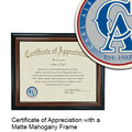 Carl Albert State College Certificate with Frame