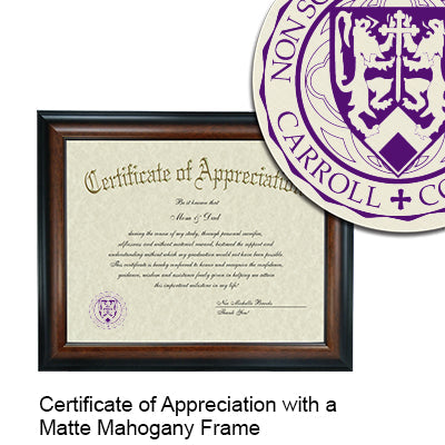 Carroll College - Helena Certificate with Frame