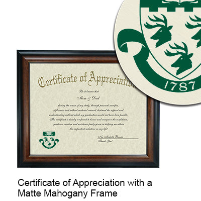 Castleton State College Certificate with Frame