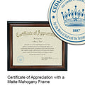 Cedarville University Certificate with Frame