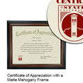 Central State University Certificate with Frame
