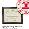Central Washington University Certificate with Frame