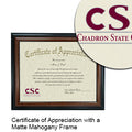 Chadron State College Certificate with Frame