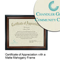 Chandler-Gilbert Community College Certificate with Frame