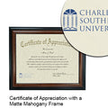 Charleston Southern University Certificate with Frame