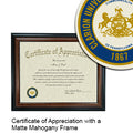 Clarion University Certificate with Frame