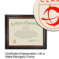 Clark University Certificate with Frame