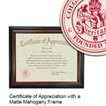Colgate University Certificate with Frame