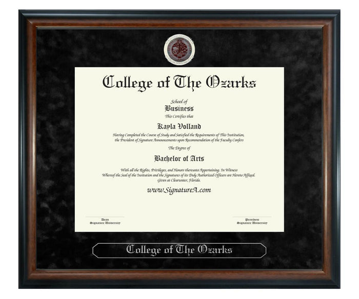 College of The Ozarks Diploma Frame (SN)
