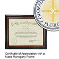 Colorado State University - Pueblo Certificate with Frame