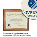 Covenant College Certificate with Frame