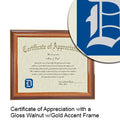 Duquesne University Certificate with Frame