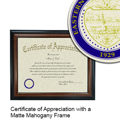 Eastern Oregon University Certificate with Frame