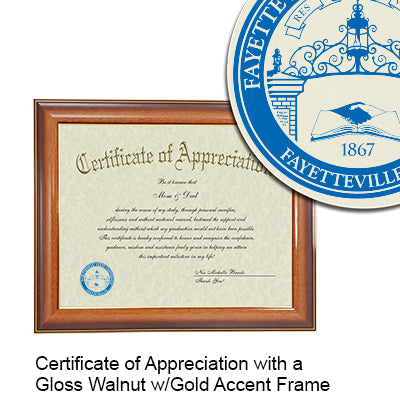 Fayetteville State University Certificate with Frame
