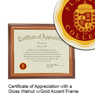 Flagler College Certificate with Frame
