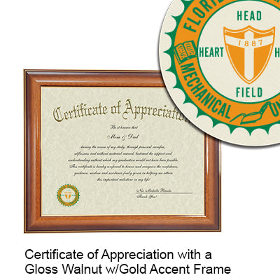 Florida A&M University Certificate with Frame