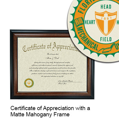 Florida A&M University College of Law Certificate with Frame