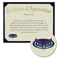 Florida Atlantic University Certificate of Appreciation