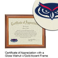 Florida Atlantic University Certificate with Frame