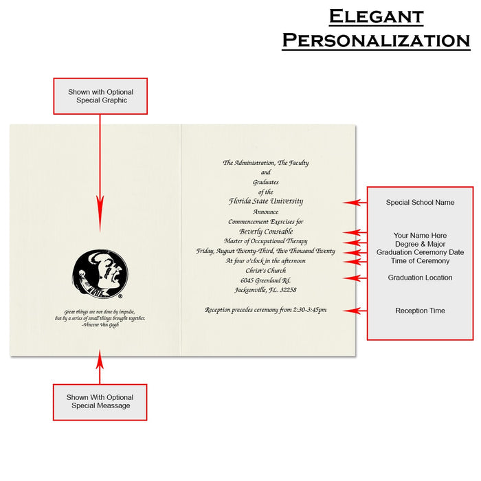 Florida State University College of Law Announcement (Elegant Style)