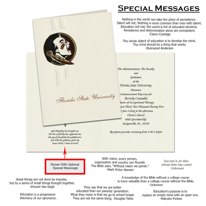 Florida State University College of Law Announcement (Elegant Style)
