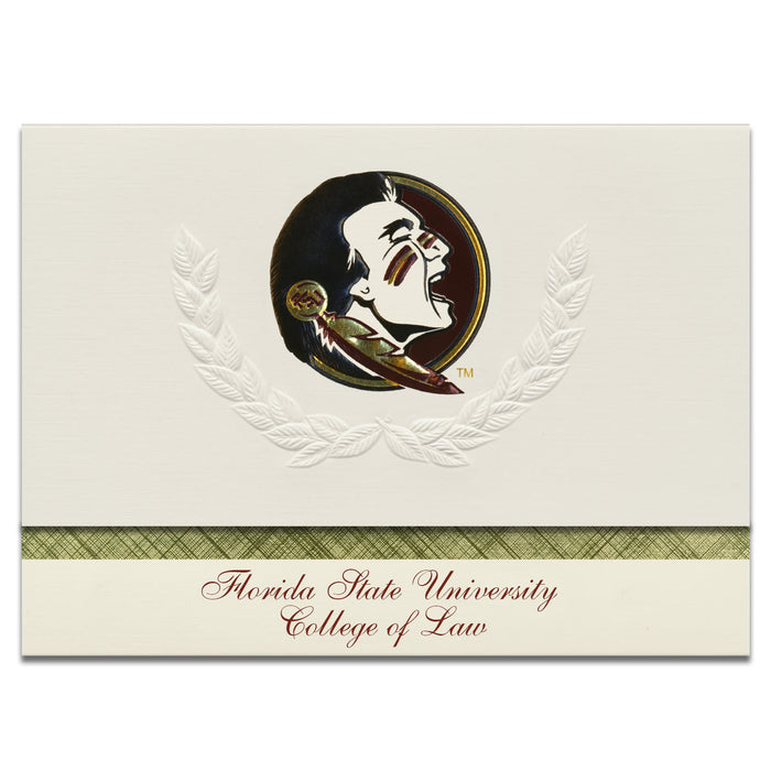 Florida State University College of Law Announcement (Platinum Seminole Style)