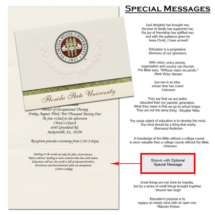 Florida State University College of Law Announcement (Platinum Style College of Law)