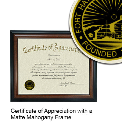 Fort Hays State University Certificate with Frame