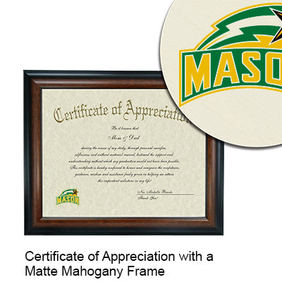 George Mason University School of Law Certificate with Frame