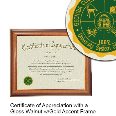 Georgia College & State University Certificate with Frame