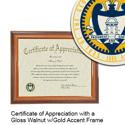 Georgia Institute of Technology Certificate with Frame