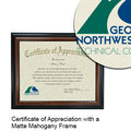Georgia Northwestern Technical College Certificate with Frame