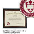Grove City College Certificate with Frame