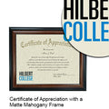 Hilbert College Certificate with Frame