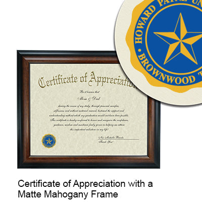Howard Payne University Certificate with Frame
