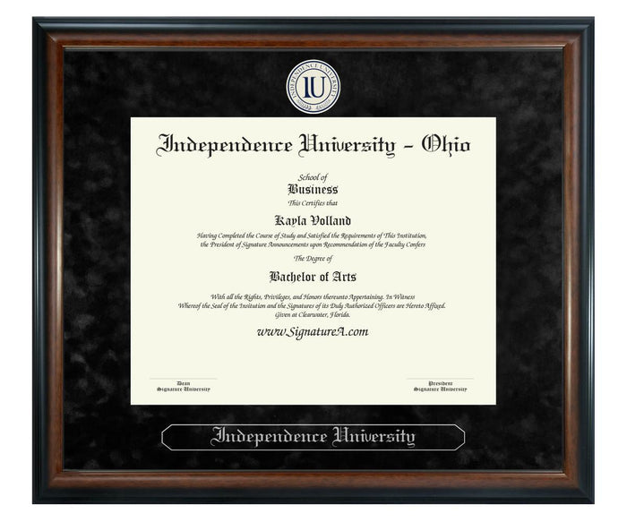 Independence University - Ohio Diploma Frame (SN)